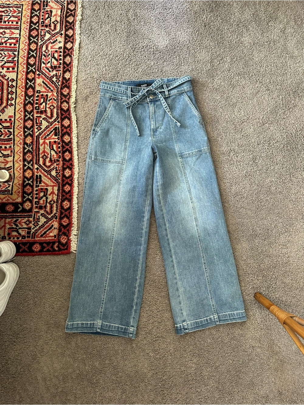 Hudson Tie-Waist Wide Leg Jeans